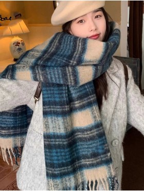 English Style Plaid Fashion Blanket Scarf